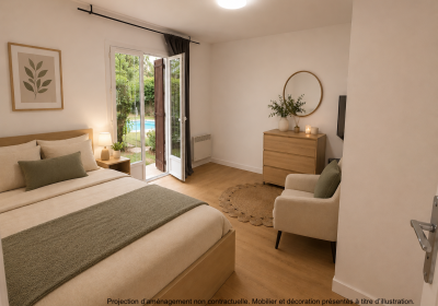 Chambre parantale vue 2
