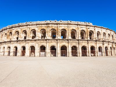 Nimes,Arena,Exterior,View.,Nimes,Is,A,City,In,The